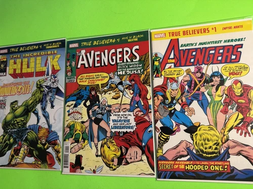 (3) - TRUE BELIEVERS #1 INCREDIBLE HULK 449 1ST THUNDERBOLTS / VALKYRIE / MANTIS
