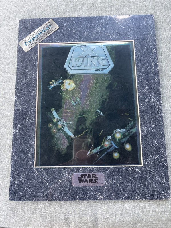 Star Wars ChromArt Poster Print Collector X-Wing Limited Edition 1994 COA Sealed