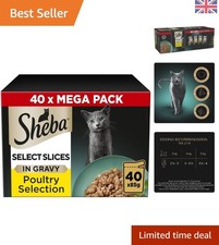 Delicious Poultry Selection Wet Cat Food for Adult Cats - 40 Pouches, 85g Each 5.59 per kilo