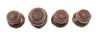 vintage ZENITH 760 CONSOLE:  SET OF 4 push-on  WOOD KNOBS - no cracks or chips