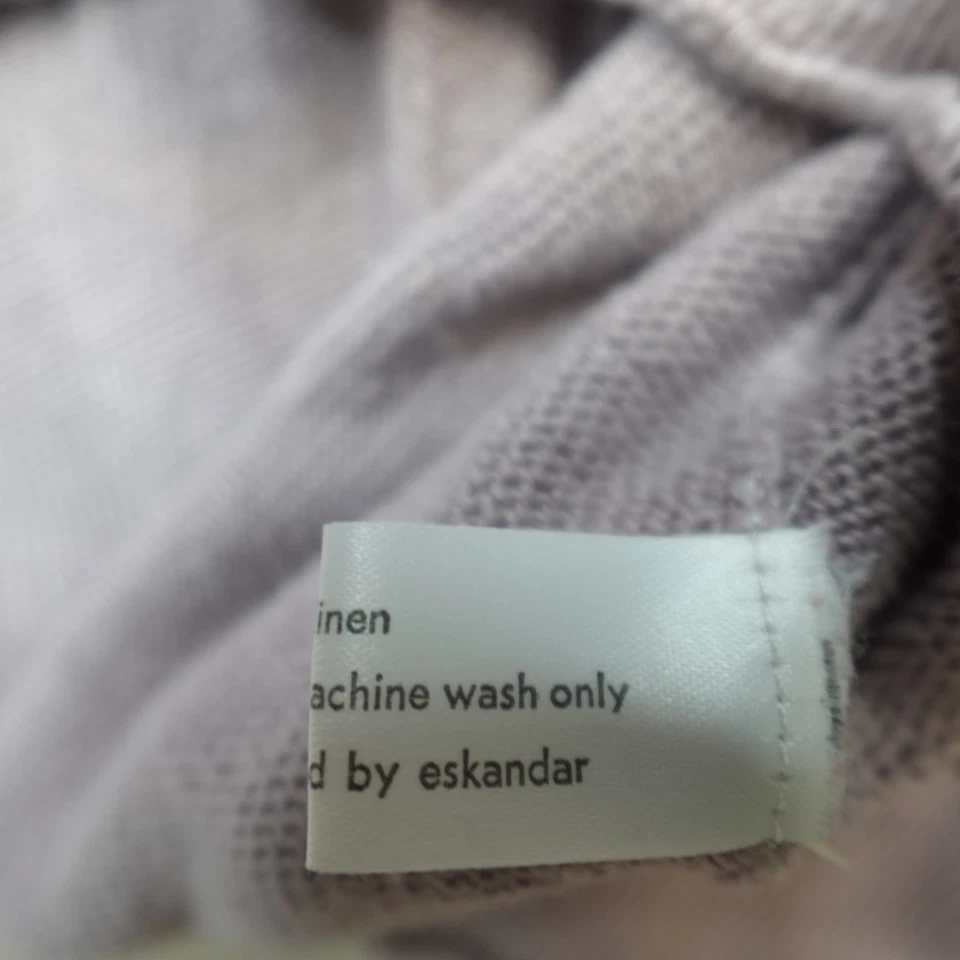 Suéter Eskandar para mujer talla única púrpura lavanda 100 % lino Escocia Foto 4 de 4