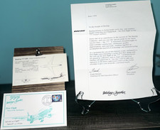 Boeing 777-200 First Flight June 12 1994 Cover Cachet Model Card & Letter