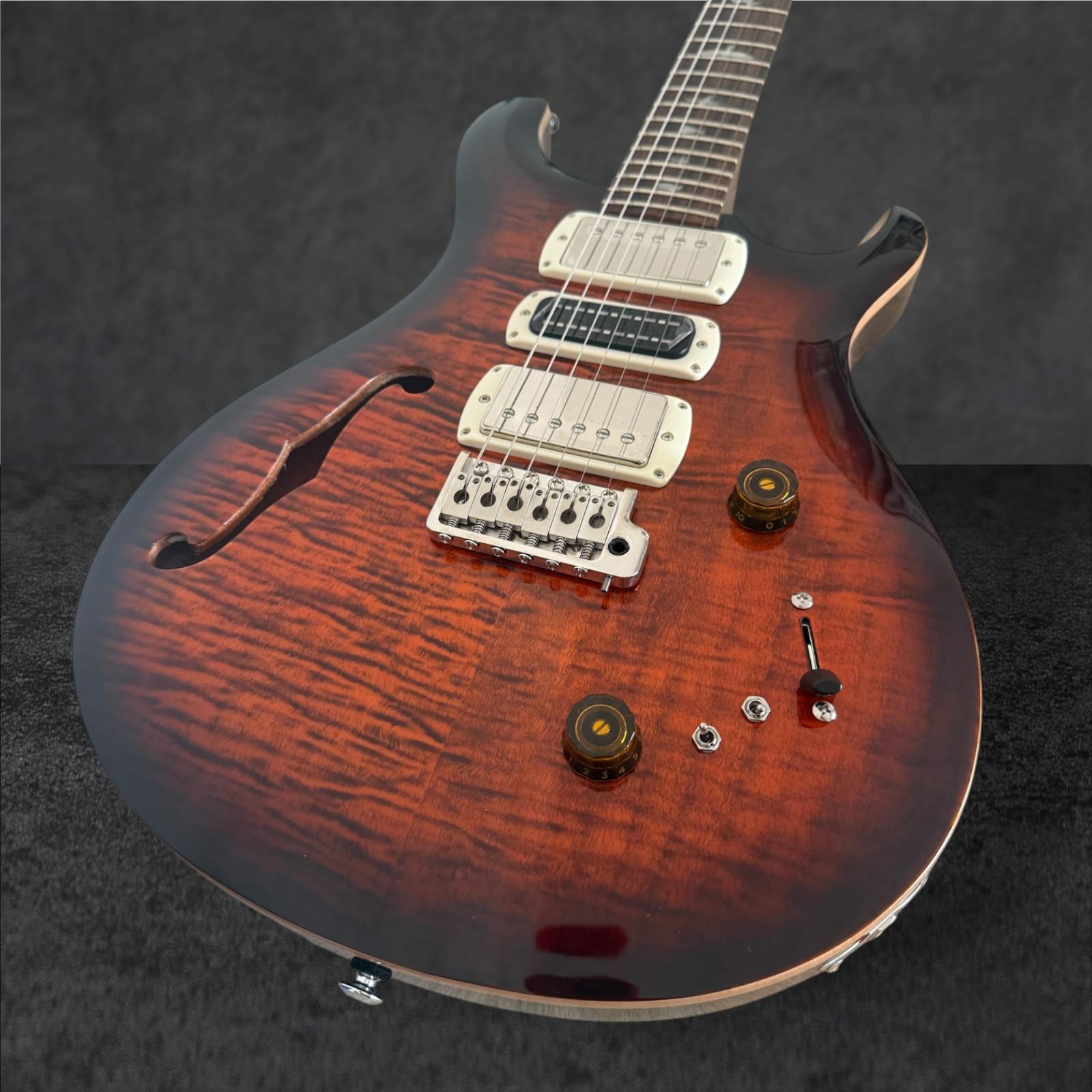 PRS SE Special Semi-Hollow Electric Guitar - Orange Tiger Smokeburst