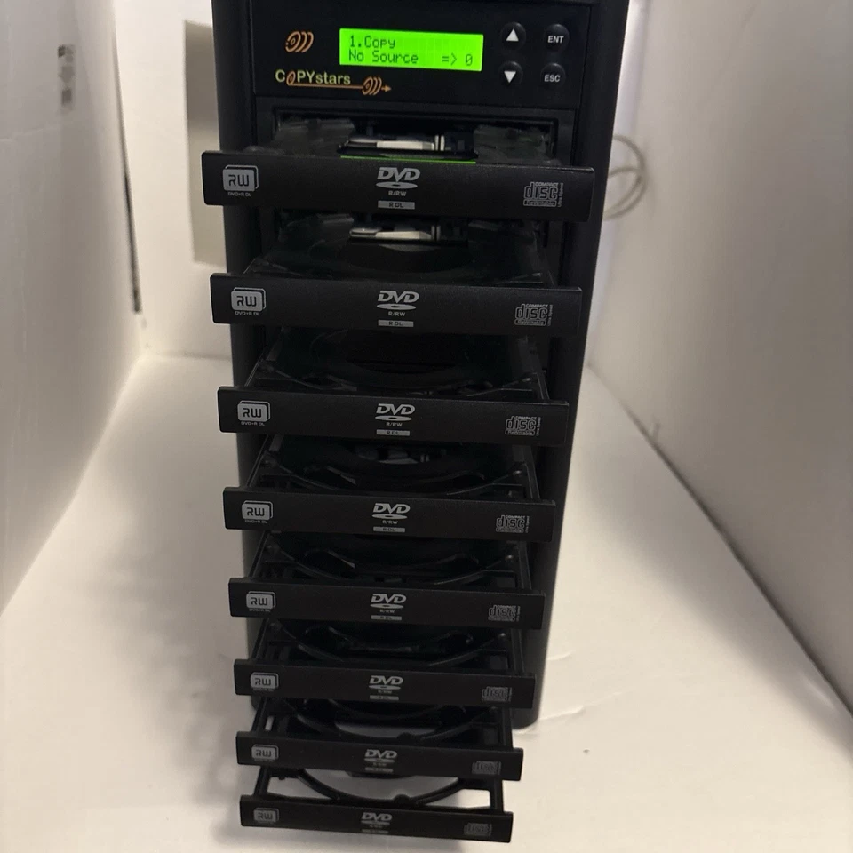 Copystars 1-7 CD/DVD Burner Duplicator System Tower black - Image 2 of 3