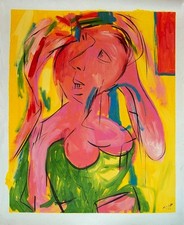 DESNUDO EXÓTICO Original Arte Pintura Lienzo Cuba Cubano ENRIQUE BICET GARZÓN - 259