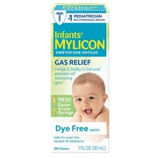 Infants' Mylicon Gas Relief Drops, Simethicone Antigas, Dye Free, 1 fl oz