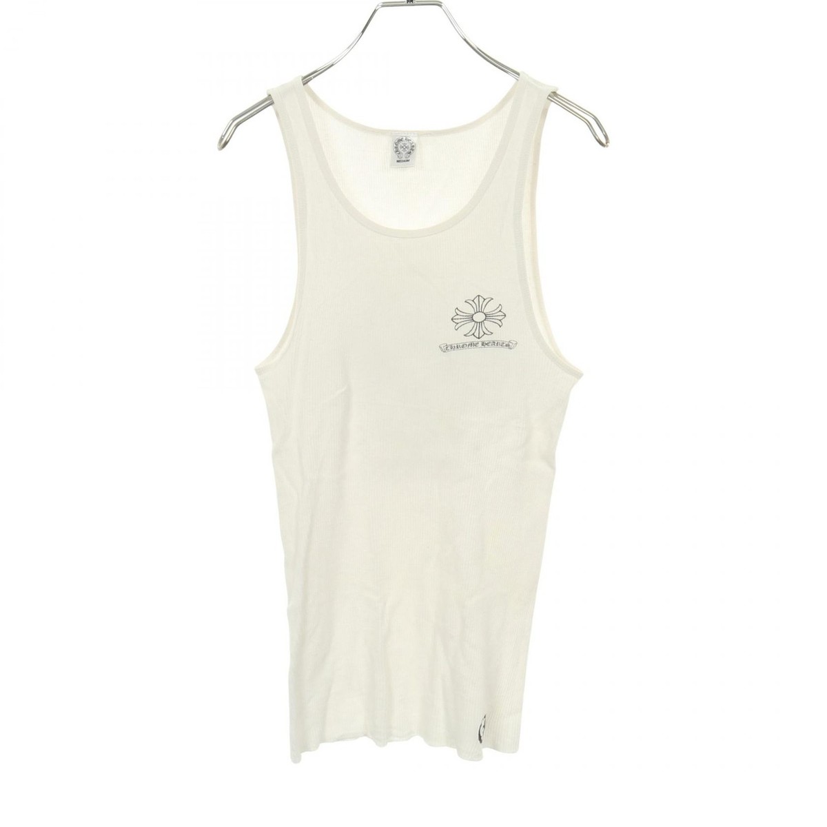 CHROME HEARTS Tank top cotton White #M Used Women | eBay