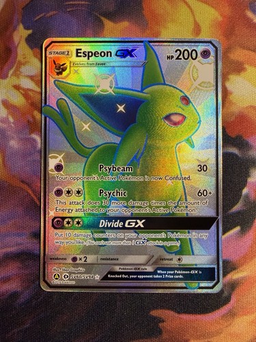 Pokémon Espeon GX Full Art Holo Shiny Vault Hidden Fates 2019 SV60/SV94