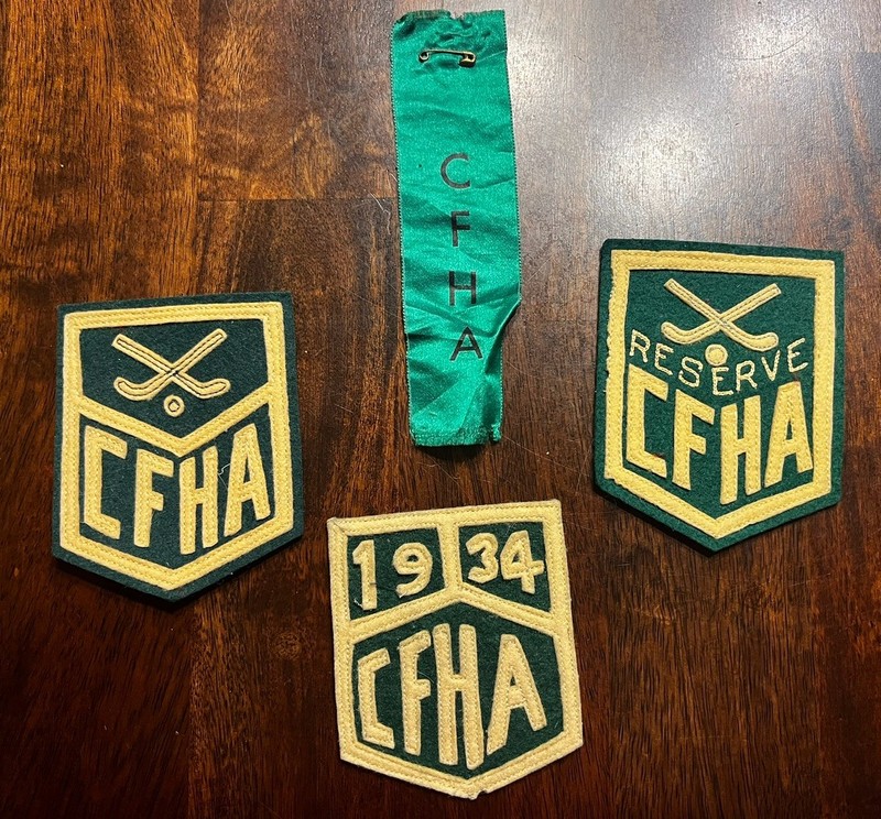 Vintage Lot Of 4 CFHA Field Hockey Patches, Ribbon, 1934, Green W/ White