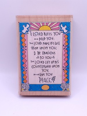 Inkadinkado Rubber Stamps 5760P LORD BLESS YOU & KEEP YOU GRACIOUS PEACE 4x3