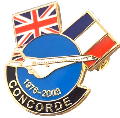 Concorde Memorial Großbritannien UK & Frankreich Freundschaft Flagge Pin Anstecker