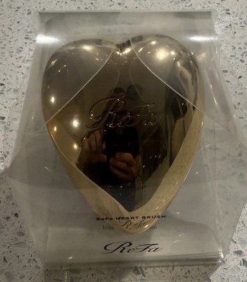 ReFa HEART COMB champagne gold Hair brush Compact Authentic Retail Packaging 