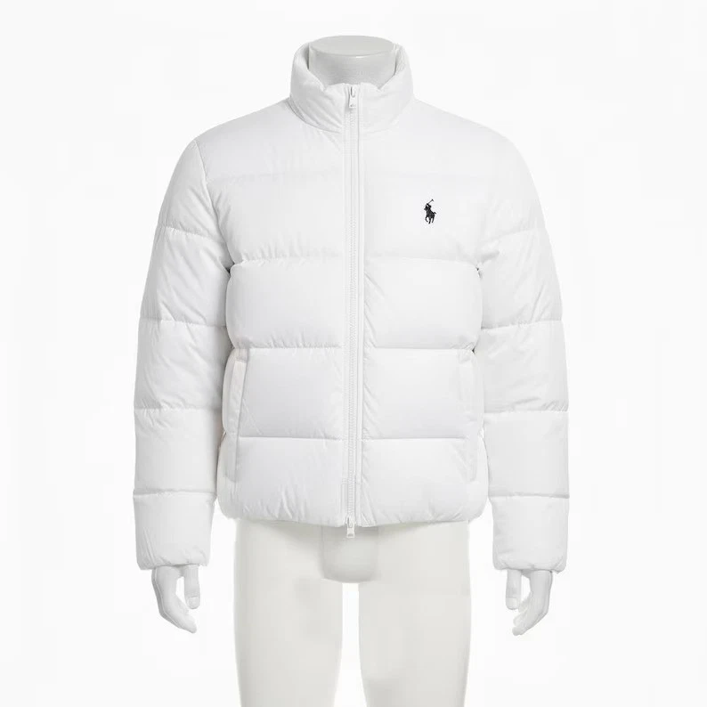 Unisex Polo Puffer Fully White Jacket Winter Coat Raplica