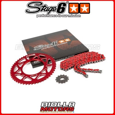 S6-2118834/RE CHAIN KIT 14X53 - 420 STAGE6 ALUMINUM CNC RED YAMAHA DTX SM 50CC (DA