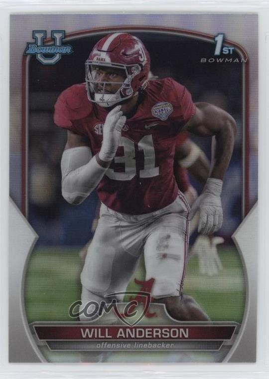 2022 Bowman U Chrome Refractor Will Anderson #52 15ik