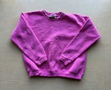 VTG 90s Lee Heavyweight Blank Sweatshirt Youth Medium Pink Magenta Made in USA