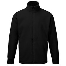 Mens Anti Pill Plain Fleece Jacket Full Zip Up Pocket Work Outdoor Warm Polar