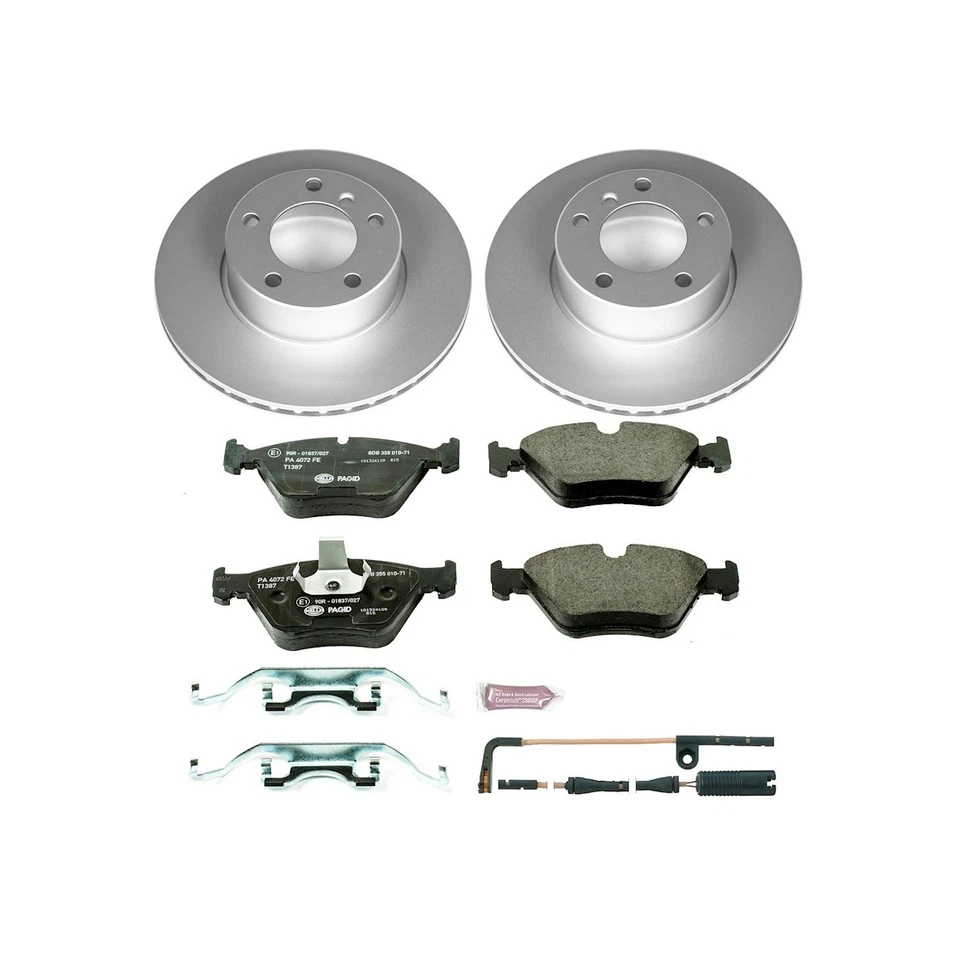 Powerstop ESK628 Brake Disc and Pad Kits 2-Wheel Set Front for 525 528 BMW 525i - Image 2 of 2