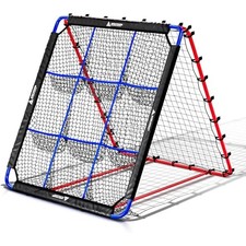 Baseball Rebounder Net | 12-Angle Baseball Pitching Net w/ 9 Pocket Nets –