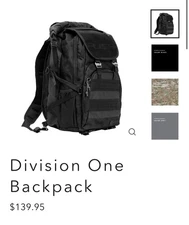 Push Paintball Division One D1 Backpack Gearbag Luggage with Green Straps