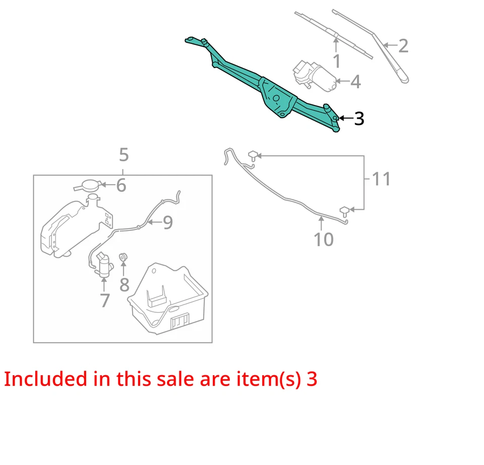 2013 Ford F150 Windshield Wiper Transmission OEM 114K Miles - LKQ409759568 - Image 4 of 4