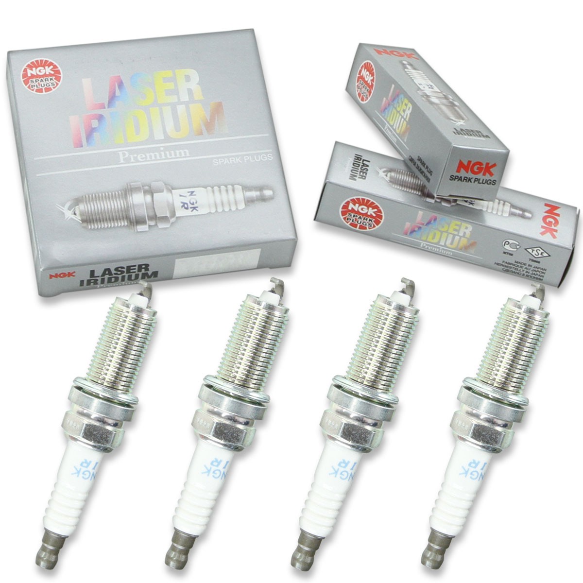 4 pc NGK 4904 ILFR6T11 Laser Iridium Spark Plugs for SK20HRA11 SK20HR11 sn