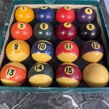 Vintage Aramith Belgian Billiard Pool Balls 2 1/4" Made in Belgium Original Box