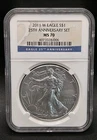2011-W 1oz .999 Silver Eagle 25th Anniversary | NGC MS70 #006