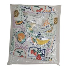 PJ Salvage Pajama Set XL Fruit Short Sleeve Button-Up Top Shorts Multicolor NWT