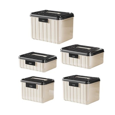 Lockable Storage Container Bin Password Lock Storage Box Double Layer Lidded