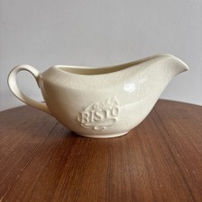 Vintage Bisto Gravy Boat Beige Ceramic Crazed Kitchen Kitsch Advertising Ware