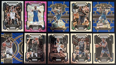 2023-24 Panini Prizm/Select Combo Team Set - Minnesota Timberwolves (10 cards)