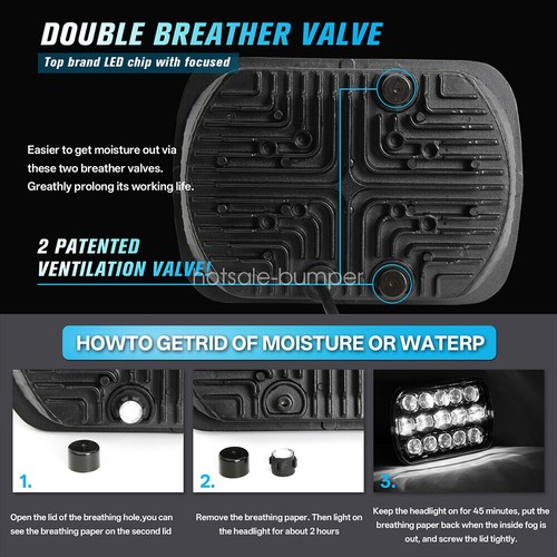 2PCS Brightest 5X7" 7x6inch Rectangle LED Hi/Lo Headlights DRL for Toyota Pickup - Picture 6 of 16