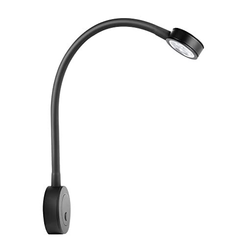 12V RV Reading Lights LED Spotlight Flexible Gooseneck with USB