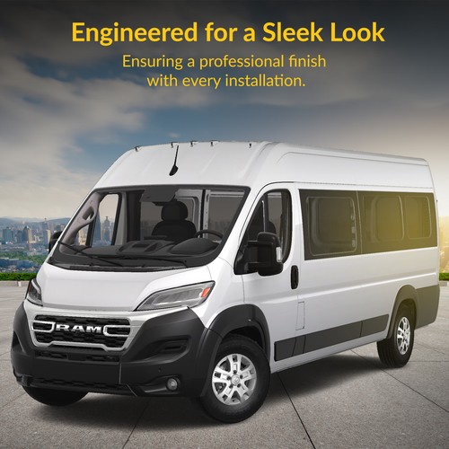 Brixwell 1000mm x 460mm Universal Van Awning Pop Up Glass Window, Tinted, with F - Picture 2 of 8