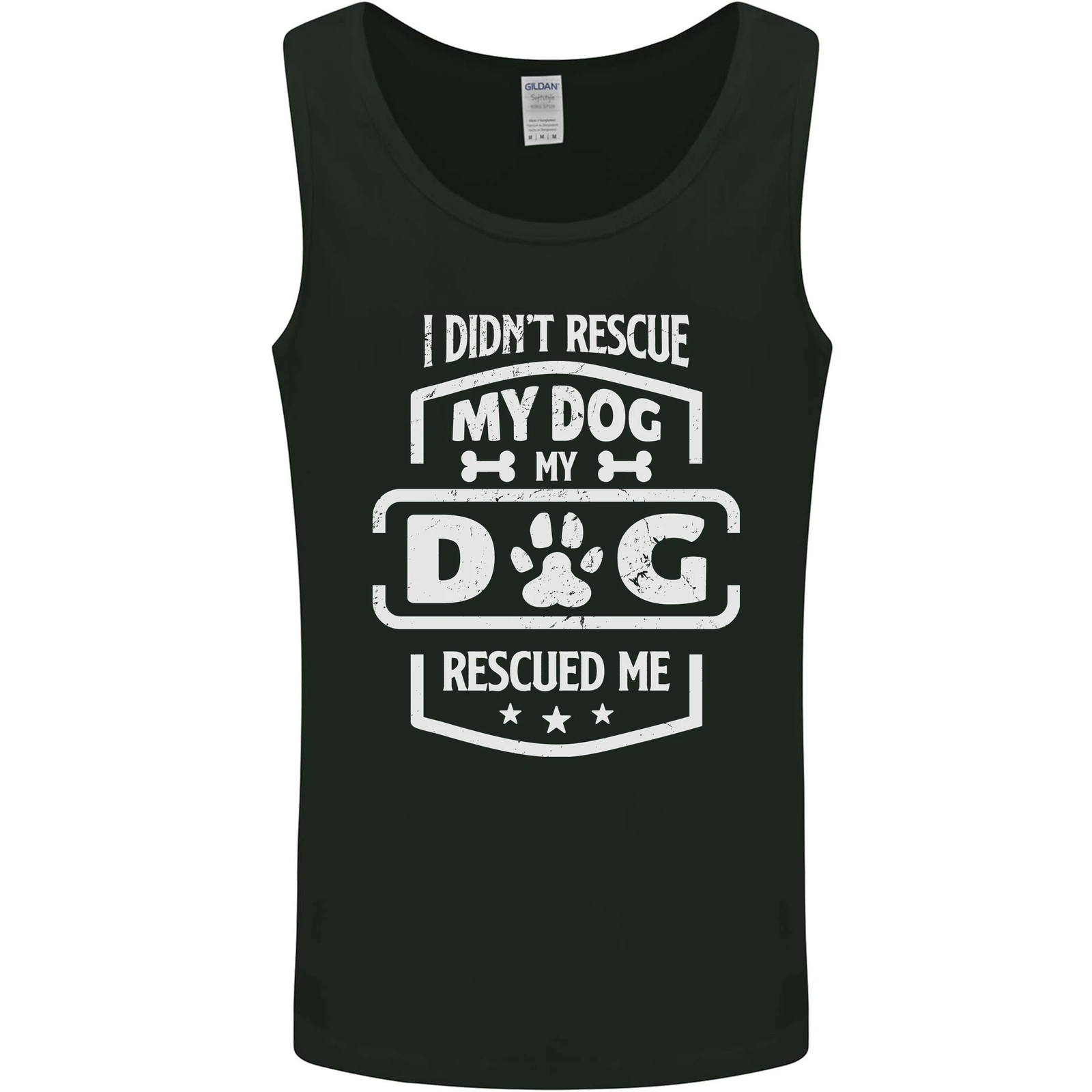 My Dog Rescued Me Funny Mens Vest Tank Top