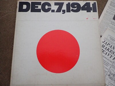 December 7, 1941 LP Pearl Harbor attack & New York Times repro inserts