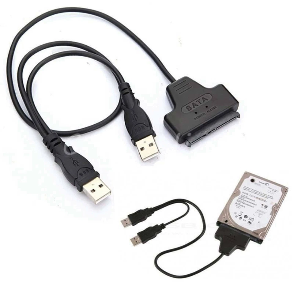 USB 2.0 to 2.5inch HDD 7+15pin SATA Hard Drive Cable Adapter For SATA SSD & HDD - Image 2 of 4