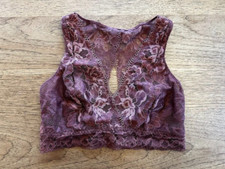 SOMA Spiced Whiskey X-SMALL Embraceable Signature Lace Bralette Unlined NEW 