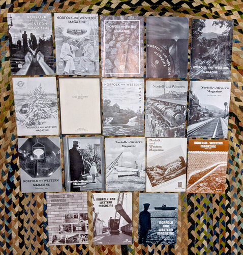 Norfolk & Western Railroad Magazine 1930s Lot of 18 + Bouns FAST SHIPPING