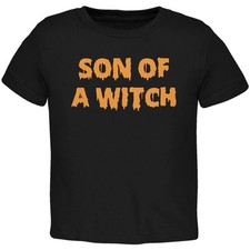 Halloween Son of A Witch Black Toddler T-Shirt
