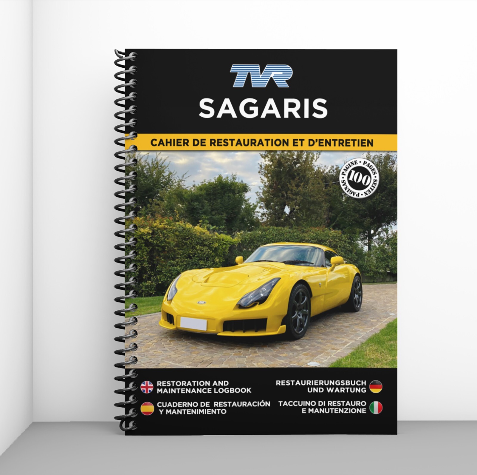 Carnet de restauration TVR Sagaris en papier premium pour collectionneur automobile exigeant