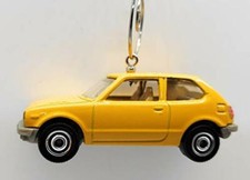 for Honda CVCC Car Custom Christmas Ornament 1:64 Diecast Yellow