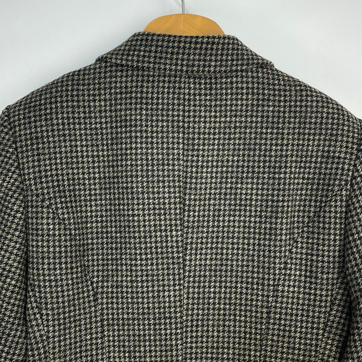 Jack Wills Tweed Jacket Womens 8 Grey Houndstooth Wool