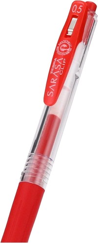 Zebra Gel Ball Pen Sarasa Clip 0.5 RED (5 unit pack) - Picture 3 of 3
