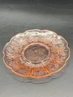 Jeanette Glass Co Pink Cherry Blossom Saucer w/o Cup