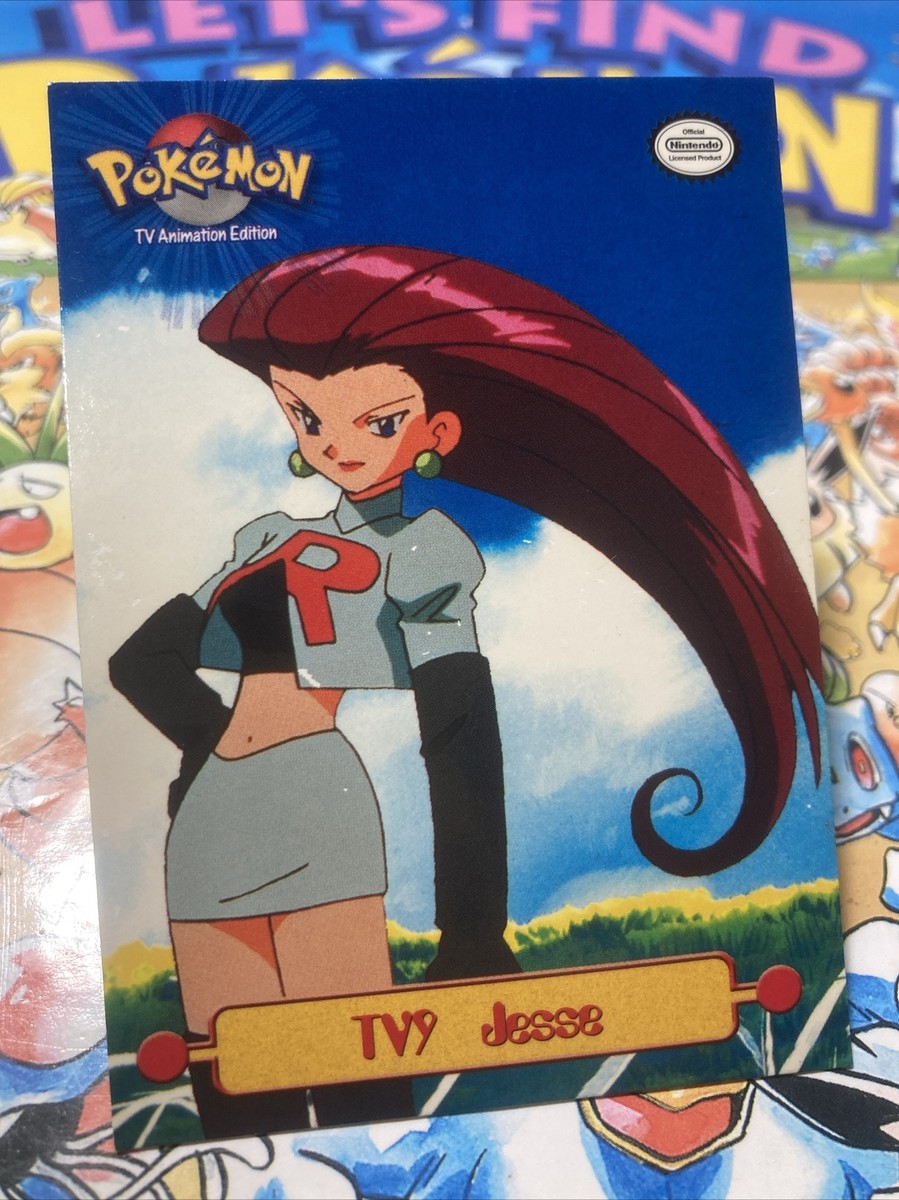 TV9 Jesse Team Rocket 1999 Pokemon Topps Series 1 TCG Puzzle Card