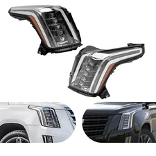 For Cadillac Escalade 2015-2020 Left + Right Side Led Headlights Lamp DOT SAE