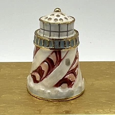 Jim Shore Heartwood Creek Lighthouse Thimble Enameled Metal 2010