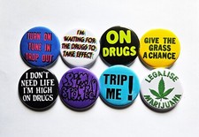 Vintage Reproduction Pinback Buttons Magnets Bottle Openers. Set 12